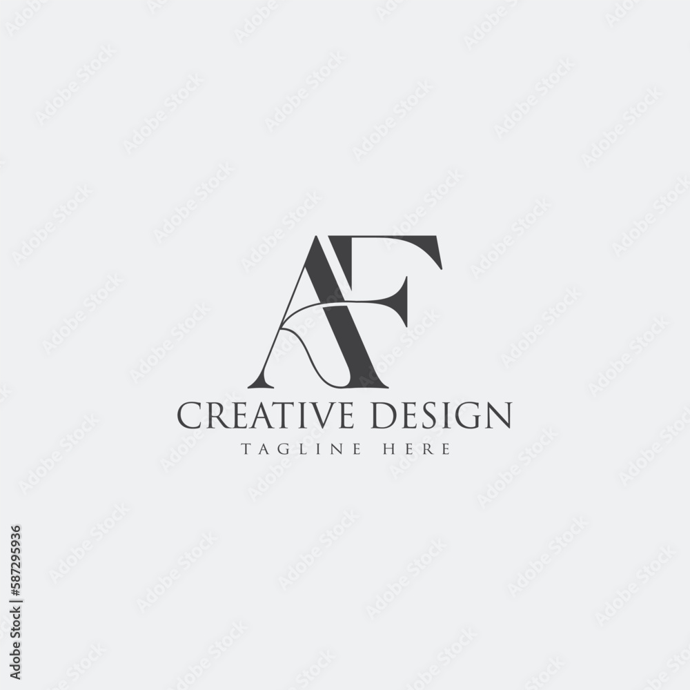AF logo design vector illustration template design. AF logo design vector illustration template design.