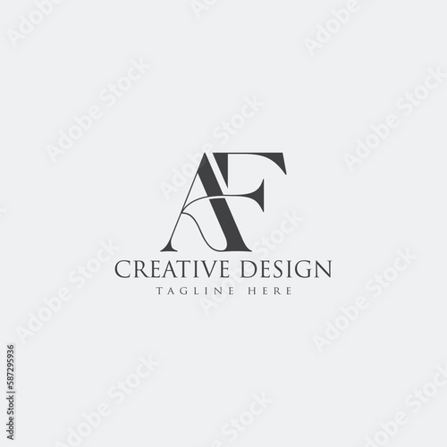 AF logo design vector illustration template design.