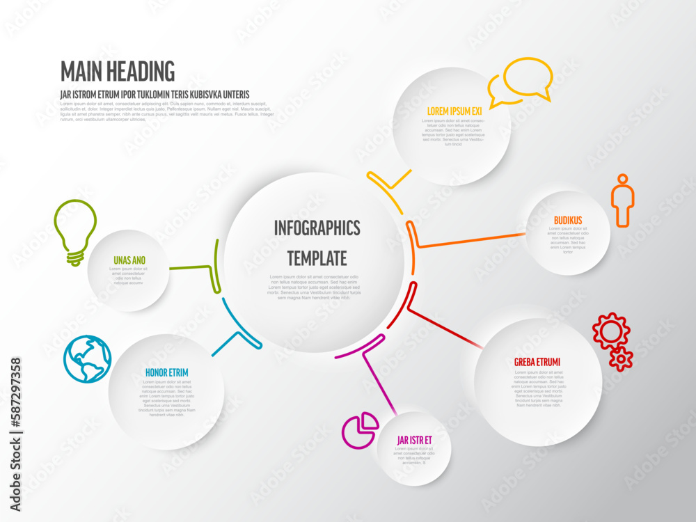 Vector Infographic report template Vector Infographic report template