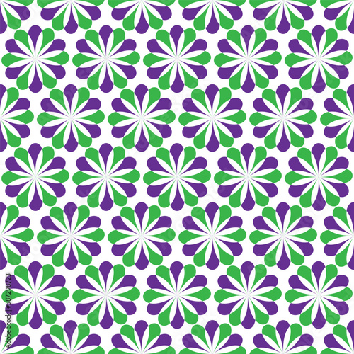 Passionflower Vector Abstract Retro Fashion Seamless Pattern Textile Design Minimal Geometric