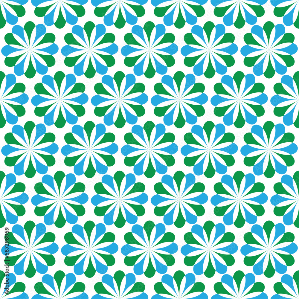 Passionflower Vector Abstract Retro Fashion Seamless Pattern Textile Design Minimal Geometric