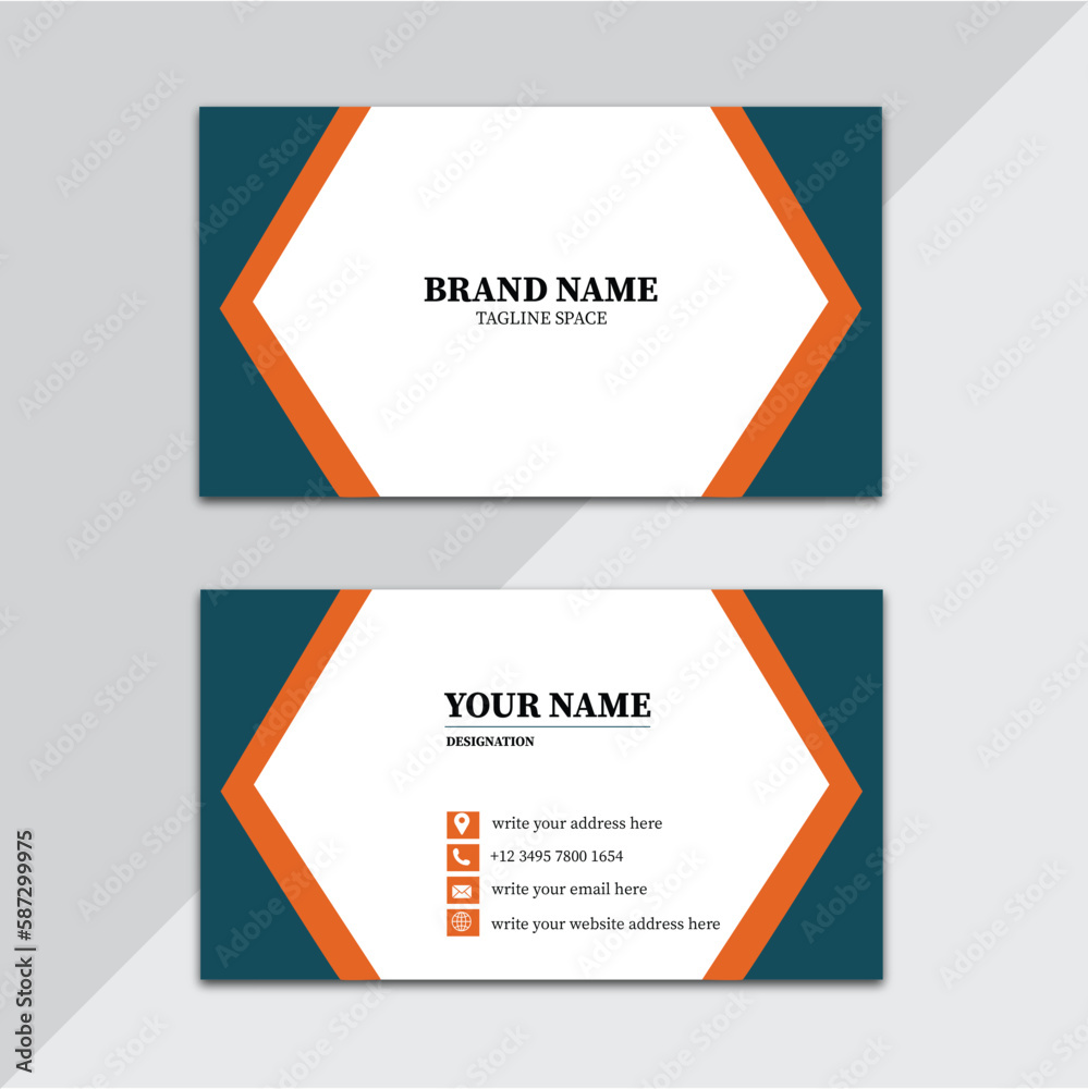 Free vector business card design template