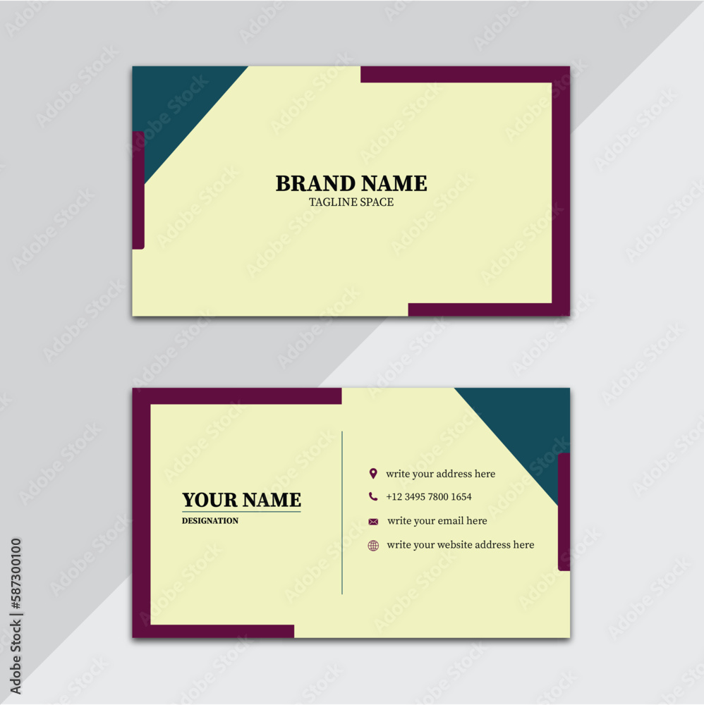 Fototapeta premium Free vector simple business card template