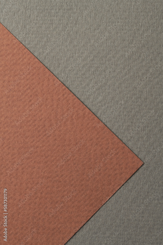 Rough kraft paper background, paper texture gray brown colors. Mockup with copy space for text
