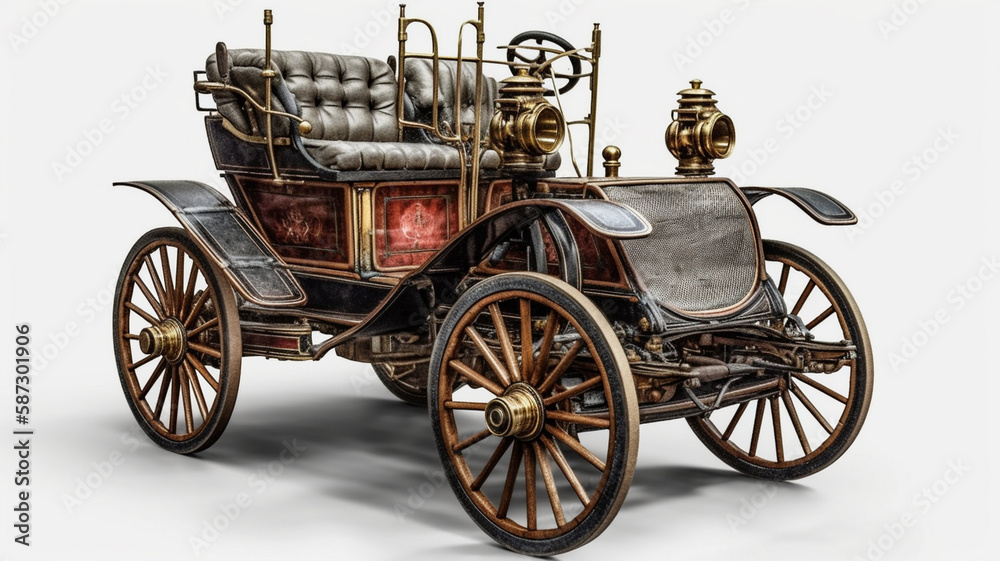 Fototapeta premium Automotive Vehicle, Car, Combustion Car of the 1880s