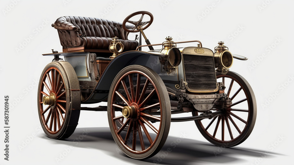 Fototapeta premium Automotive Vehicle, Car, Combustion Car of the 1880s