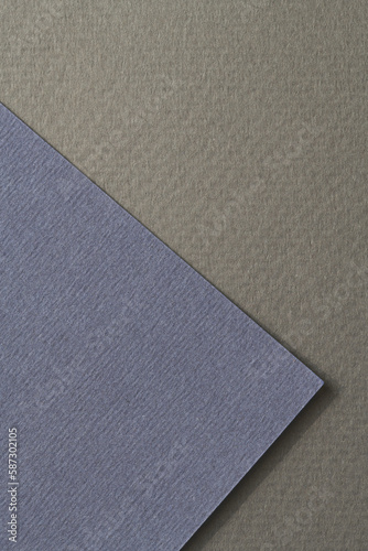 Rough kraft paper background, paper texture black blue colors. Mockup with copy space for text