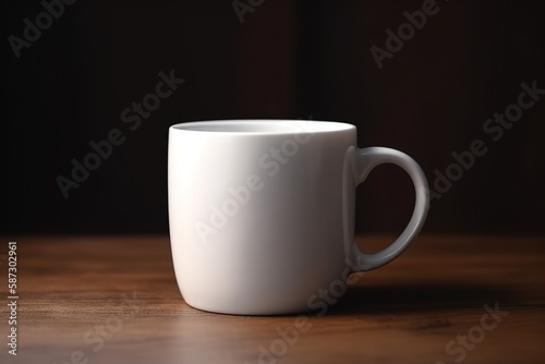 Blank white mug for mockup illustration with Generative AI