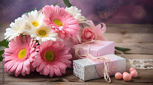 springtime flowers for Mothers Day holiday concept generative art