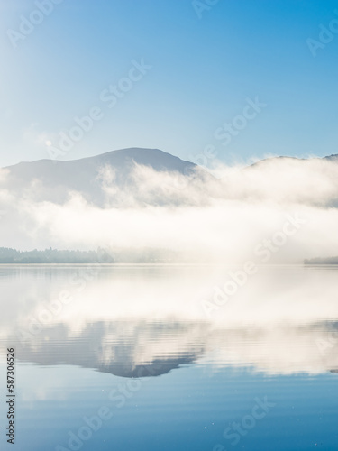Peaceful Blue Morning at Lake