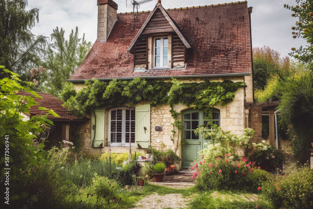 Typical french house. Generative ai Typical french house. Generative ai