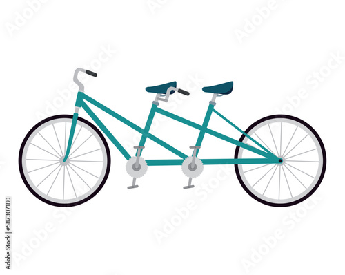Tandem bike vector icon