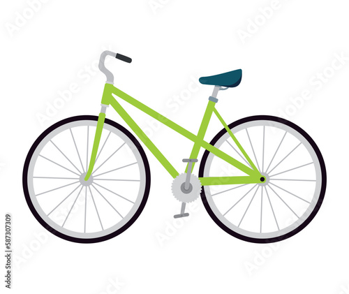 green modern bicycle icon