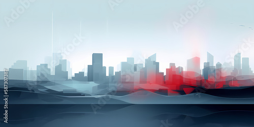 Futuristic cityscape  Stylish and minimalist background for presentations and marketing materials  Generative AI