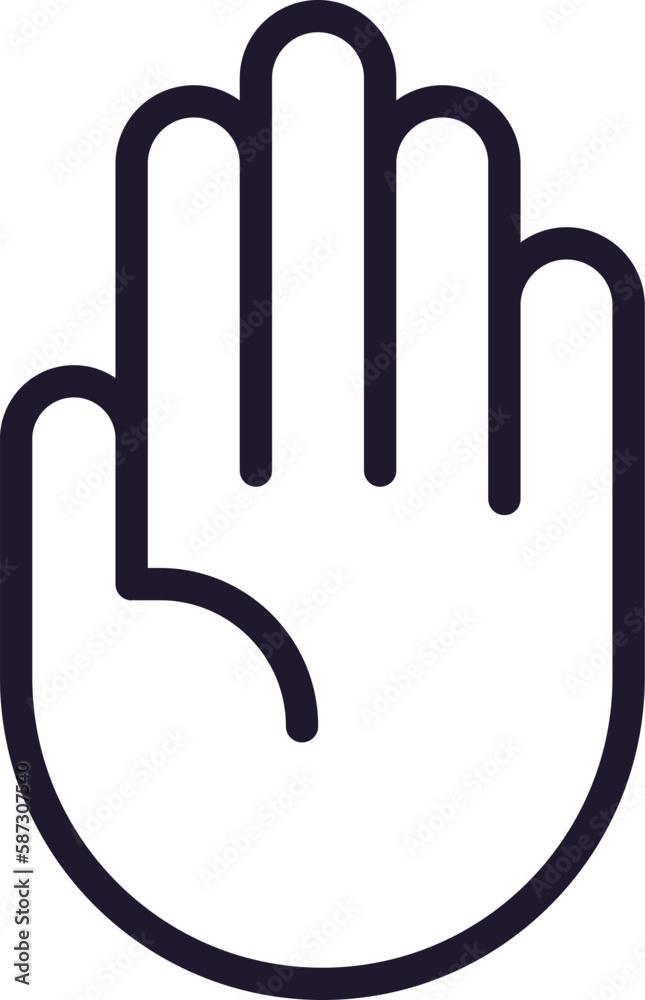 Single line icon of hand High quality vector illustration for design, web sites, internet shops, online books etc. Editable stroke in trendy flat style isolated on white background Single line icon of hand High quality vector illustration for design, web sites, internet shops, online books etc. Editable stroke in trendy flat style isolated on white background