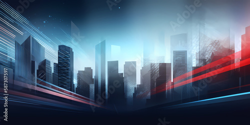 Futuristic cityscape  Stylish and minimalist background for presentations and marketing materials  Generative AI