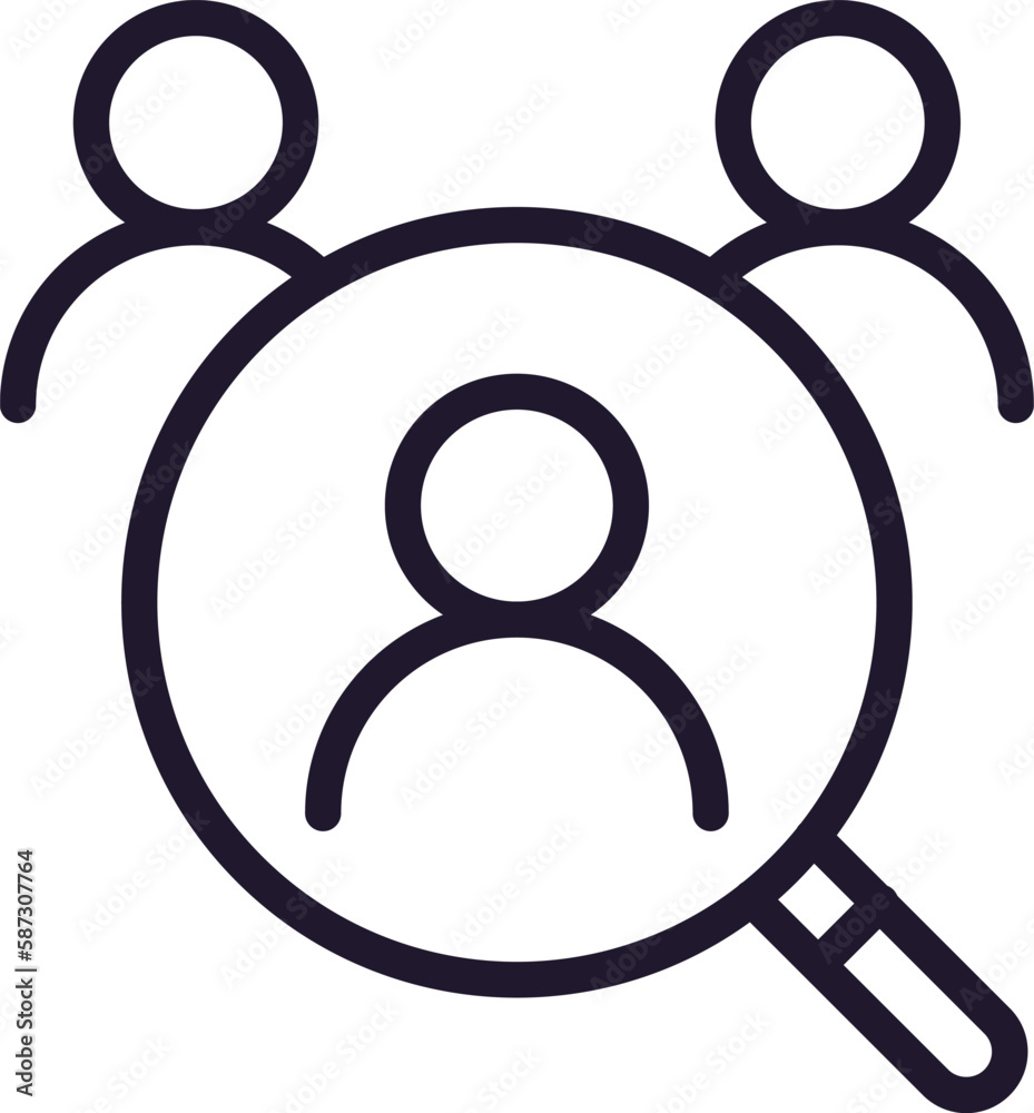 Search concept. Modern outline high quality illustration for banners, flyers and web sites. Editable stroke in trendy flat style. Line icon of search Search concept. Modern outline high quality illustration for banners, flyers and web sites. Editable stroke in trendy flat style. Line icon of search