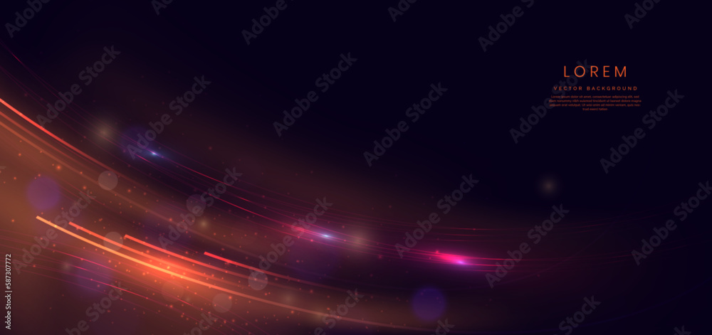 Abstract futuristic light curved on dark background. You can use for ad, poster, template, business presentation. Abstract futuristic light curved on dark background. You can use for ad, poster, template, business presentation.
