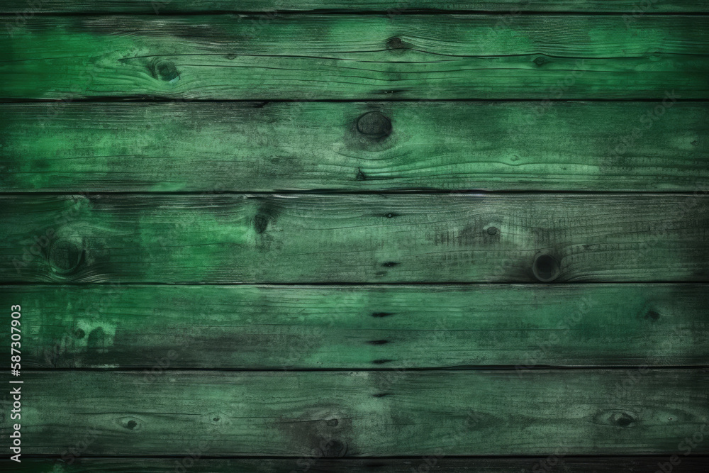 Obraz premium Vintage green wood background dark wooden grunge texture