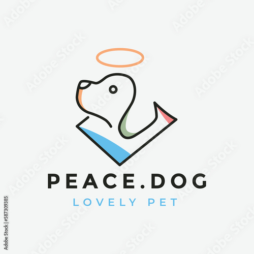 pet care logo design animal pet adoption vet store