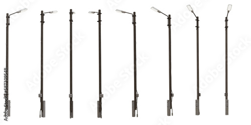 Foto Old rusty soviet street light - lamp post
