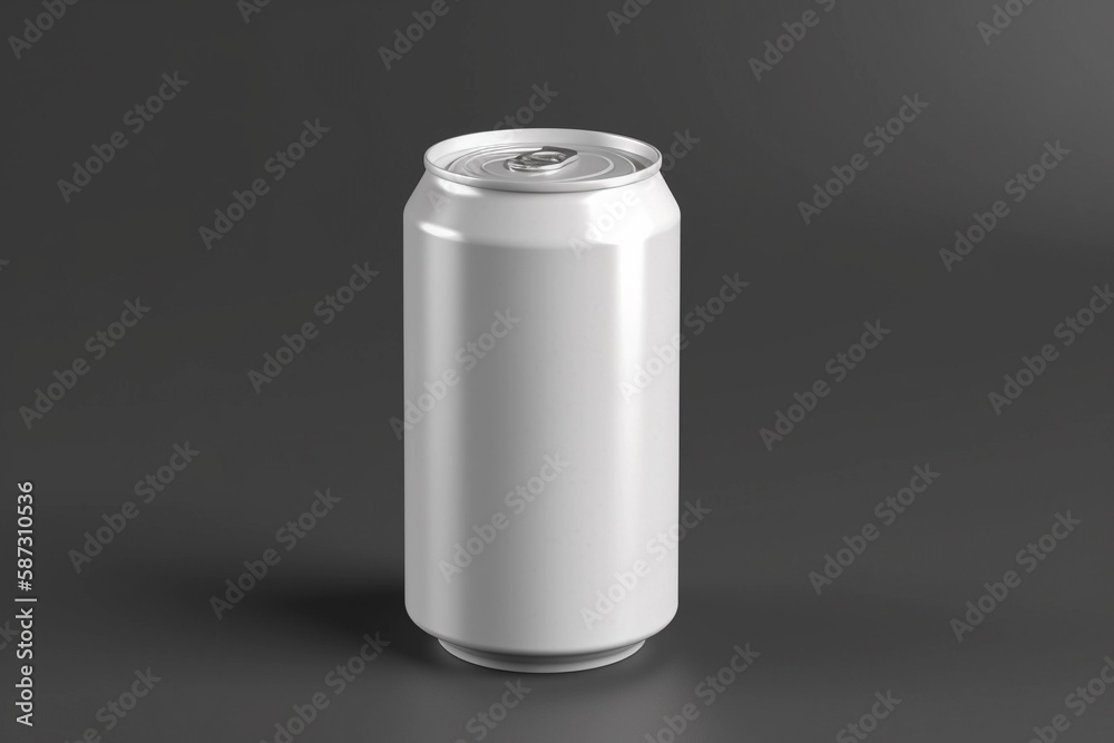 Soda Can White Blank 3D Rendering Mockup Soda Can White Blank 3D Rendering Mockup