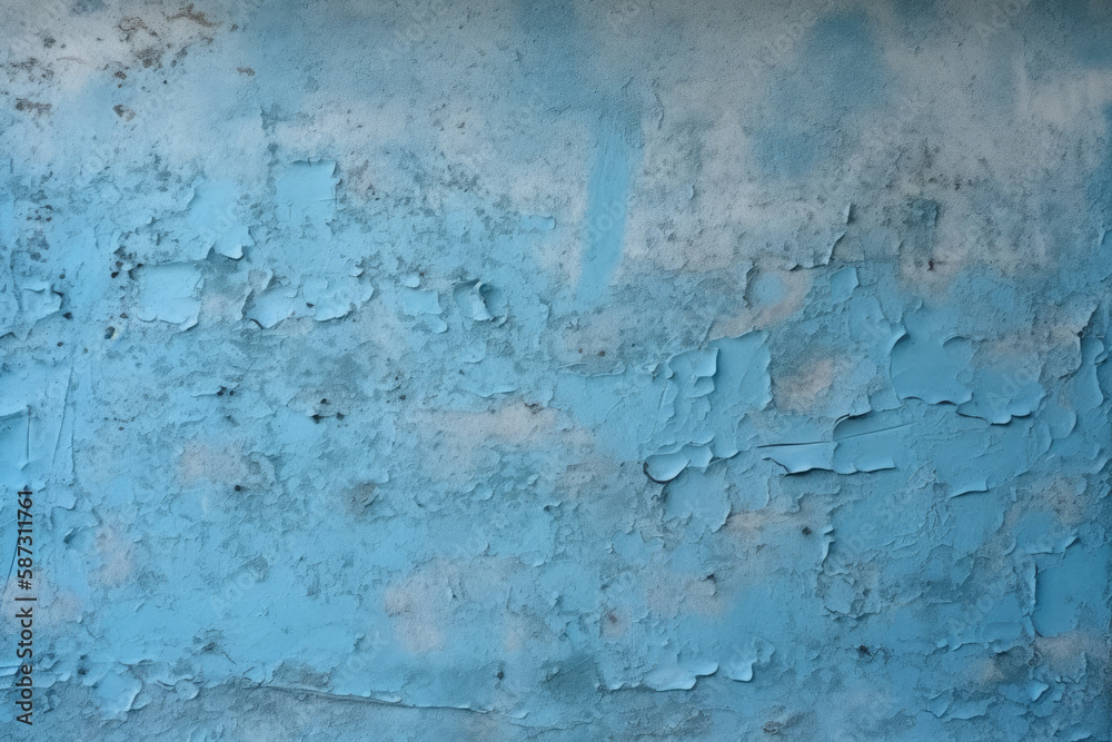 Fototapeta premium Blue cement concrete texture, grunge rough paint fancy background, retro vintage backdrop studio design