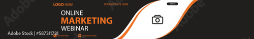 horizontal abstract banner digital marketing agency. Linked in cover design for digital and creative marketing agency