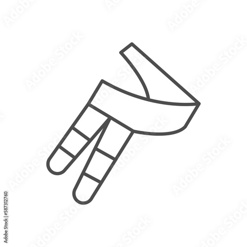 Finger prosthesis line outline icon