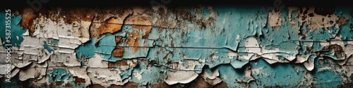 Beautiful Peeling Paint Texture Background. Generative AI