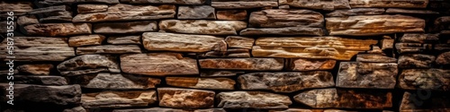 Beautiful Stone Wall Texture Background. Generative AI