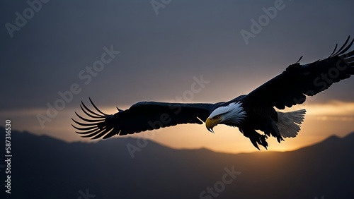 eagle in the sunset © Tianna