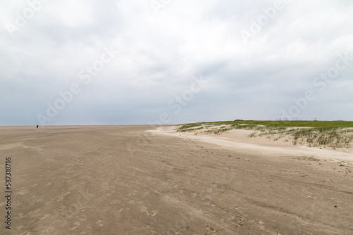 Dune landscape at low tide in St. Peter-Ording  North Friesland  Schleswig-Holstein  Germany  Europe