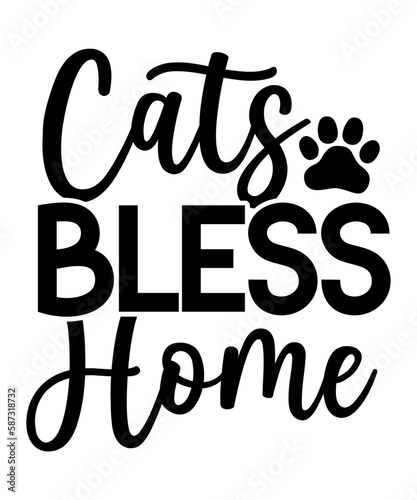 cats bless home svg