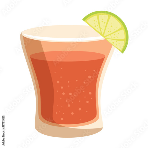 tequila shot fresh fruit