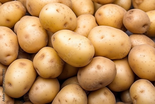 Beautiful white potatoes  commercially attractive  seamless layer  ai