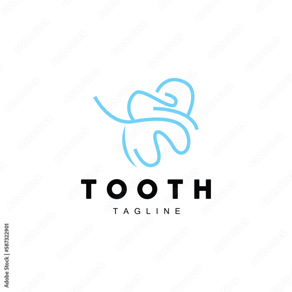 Tooth Logo, Dental Care Vector, Illustration Icon Design