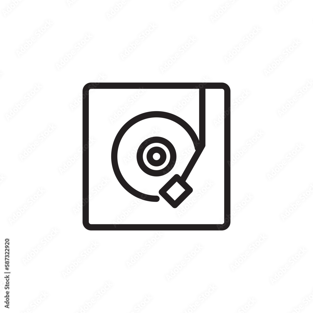 Music Player Song Outline Icon Music Player Song Outline Icon