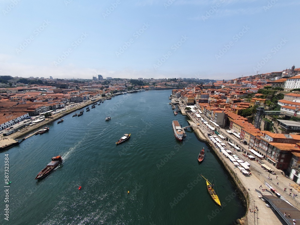 Stunning view of a river in the city of porto in portugal