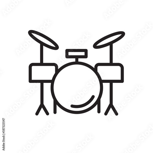 Drum Drums Drumset Outline Icon