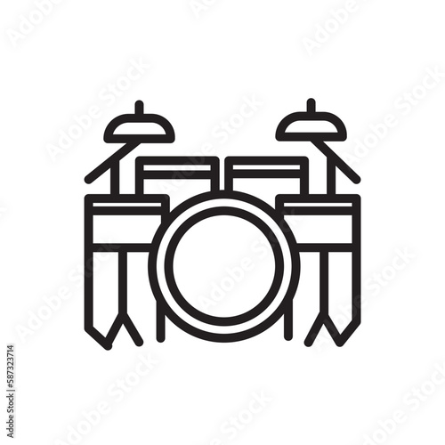 Drum Drums Drumset Outline Icon
