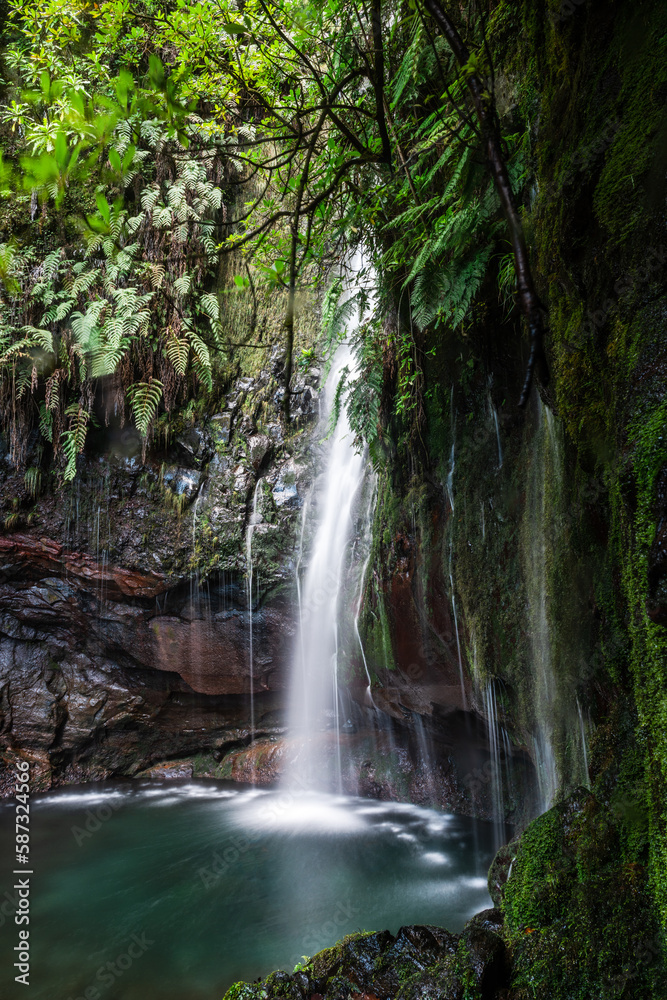25 Fontes Waterfall and springs in Rabacal, Medeira island of Portugal 25 Fontes Waterfall and springs in Rabacal, Medeira island of Portugal