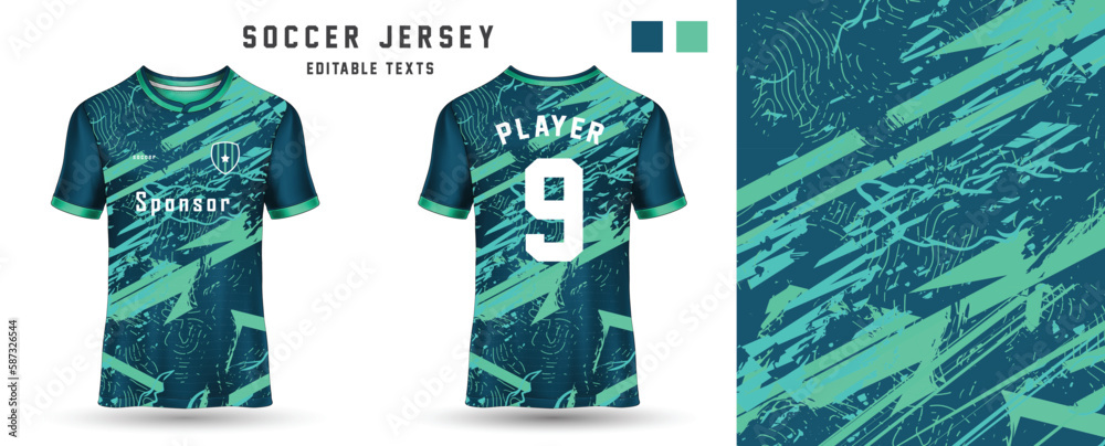 Vector soccer jersey sport tshirt template design mockup for football club 12