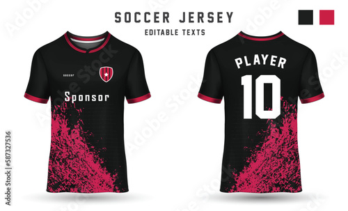 Vector soccer jersey sport tshirt template design mockup for football club 12