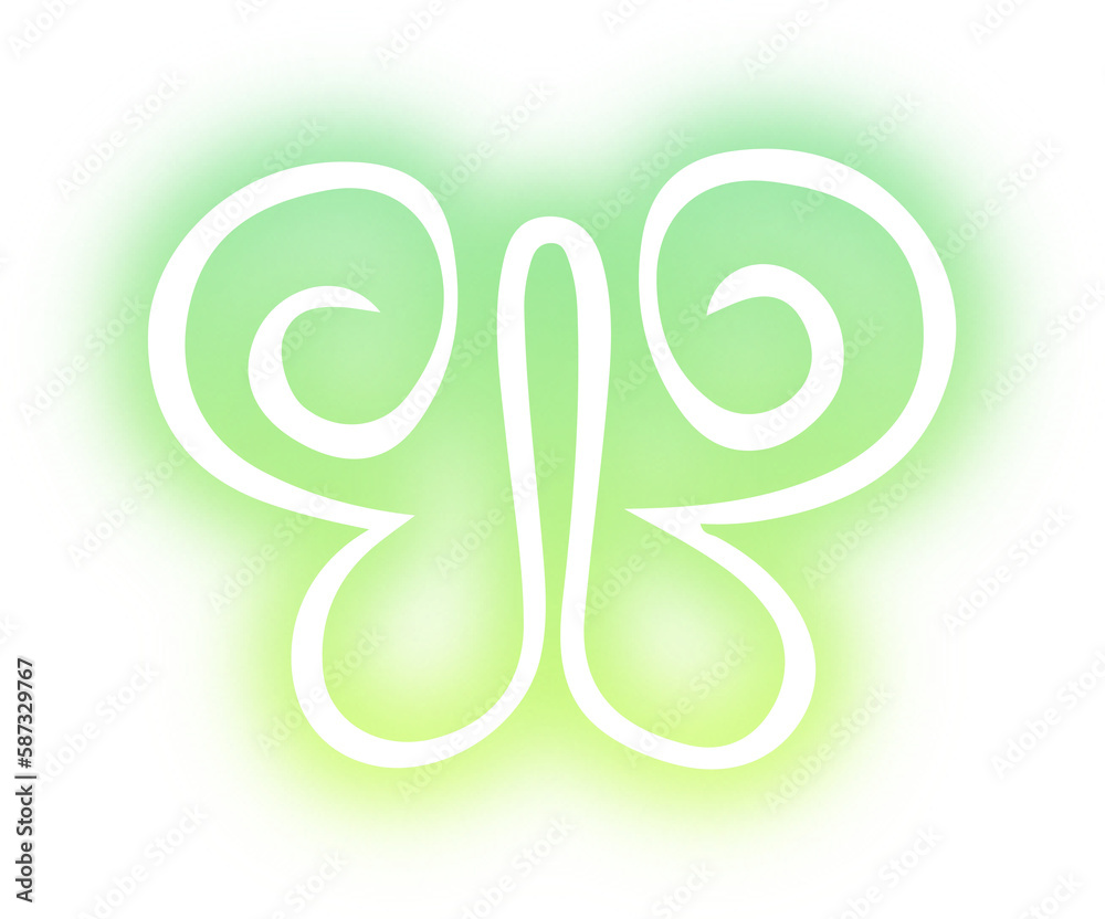 Collection of butterflies and insects neon Collection of butterflies and insects neon