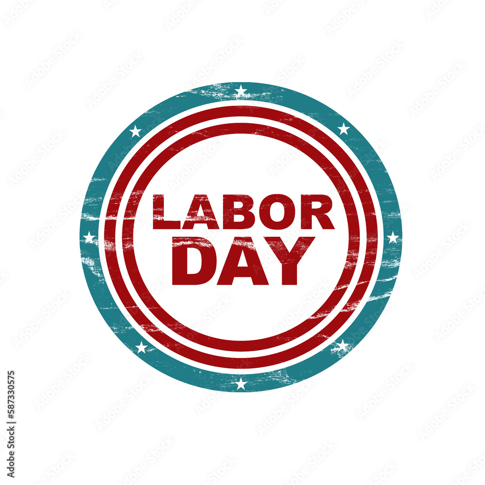 Labor day text in circles Labor day text in circles