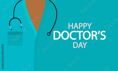 Doctors day national banner, vector art illustration.