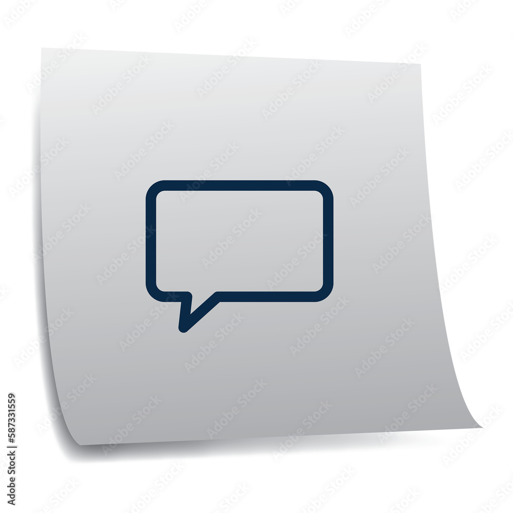 Fototapeta premium Digitally generated image of paper with speech bubble icon