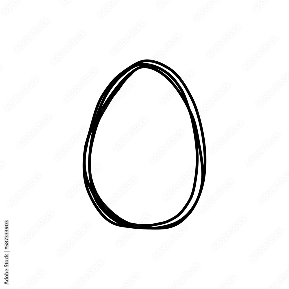 Hand drawn grunge eggs. Easter egg sketch. Vector icon set Hand drawn grunge eggs. Easter egg sketch. Vector icon set