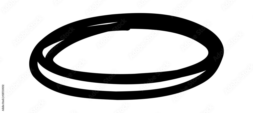 Oval hand drawn shapes. Doodle highlighter handwritten circle. Vector rough stroke illustration Oval hand drawn shapes. Doodle highlighter handwritten circle. Vector rough stroke illustration